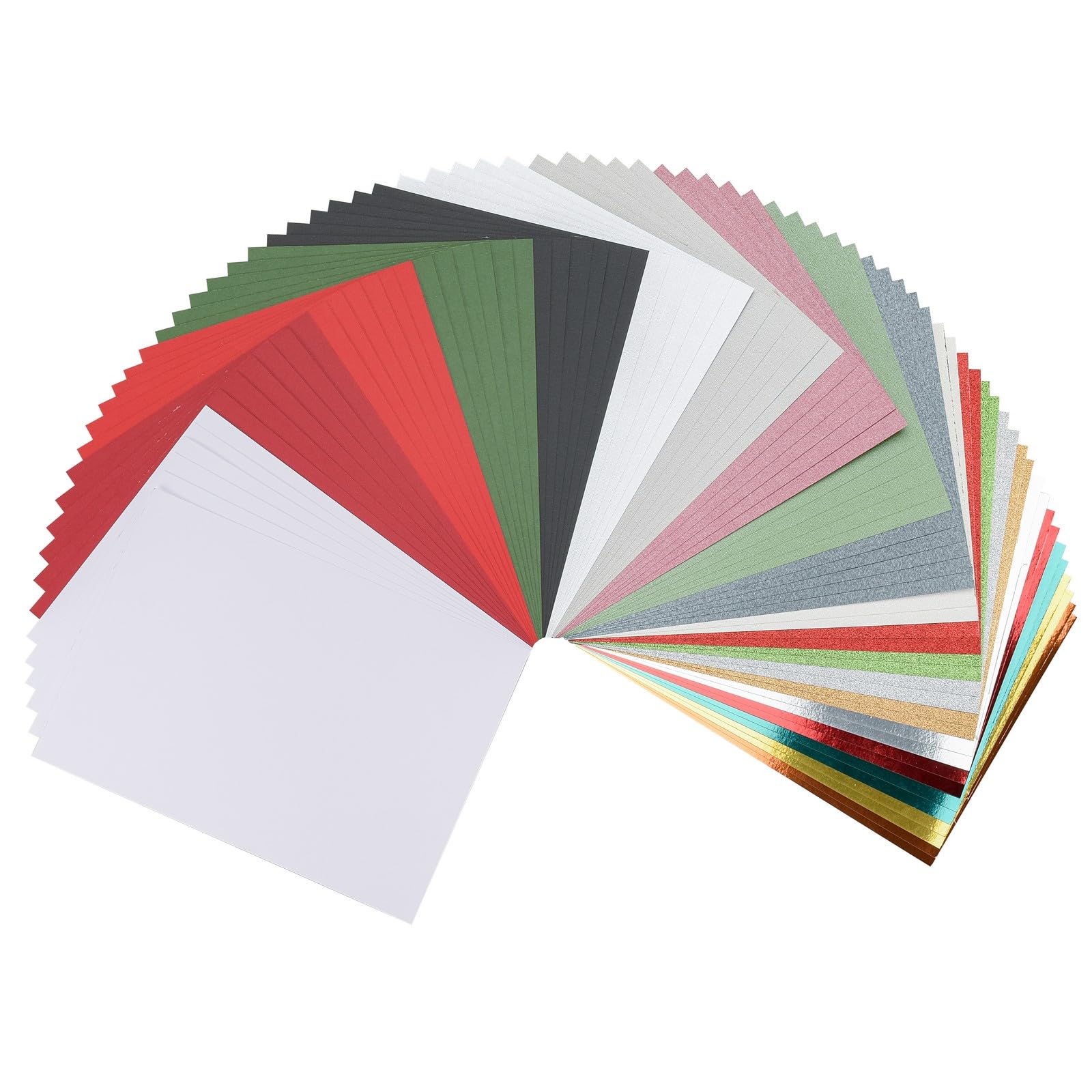 Vaessen Creative Florence Papier kolorowy, A4, format A4, mieszanka kolorów na Boże Narodzenie, 75 sztuk, 216-200 g/m², do scrapbookingu, produkcji kart, wykrawania i innych prac ręcznych