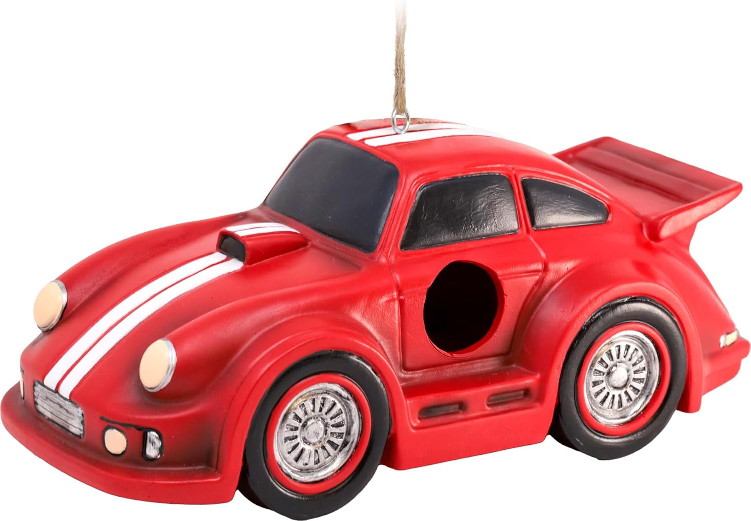 Spoontiques - Birdhouse - Garden Decor - Decorative for Yard and Garden Decoration - Hanging Novelty Outdoor Patio - Racecar