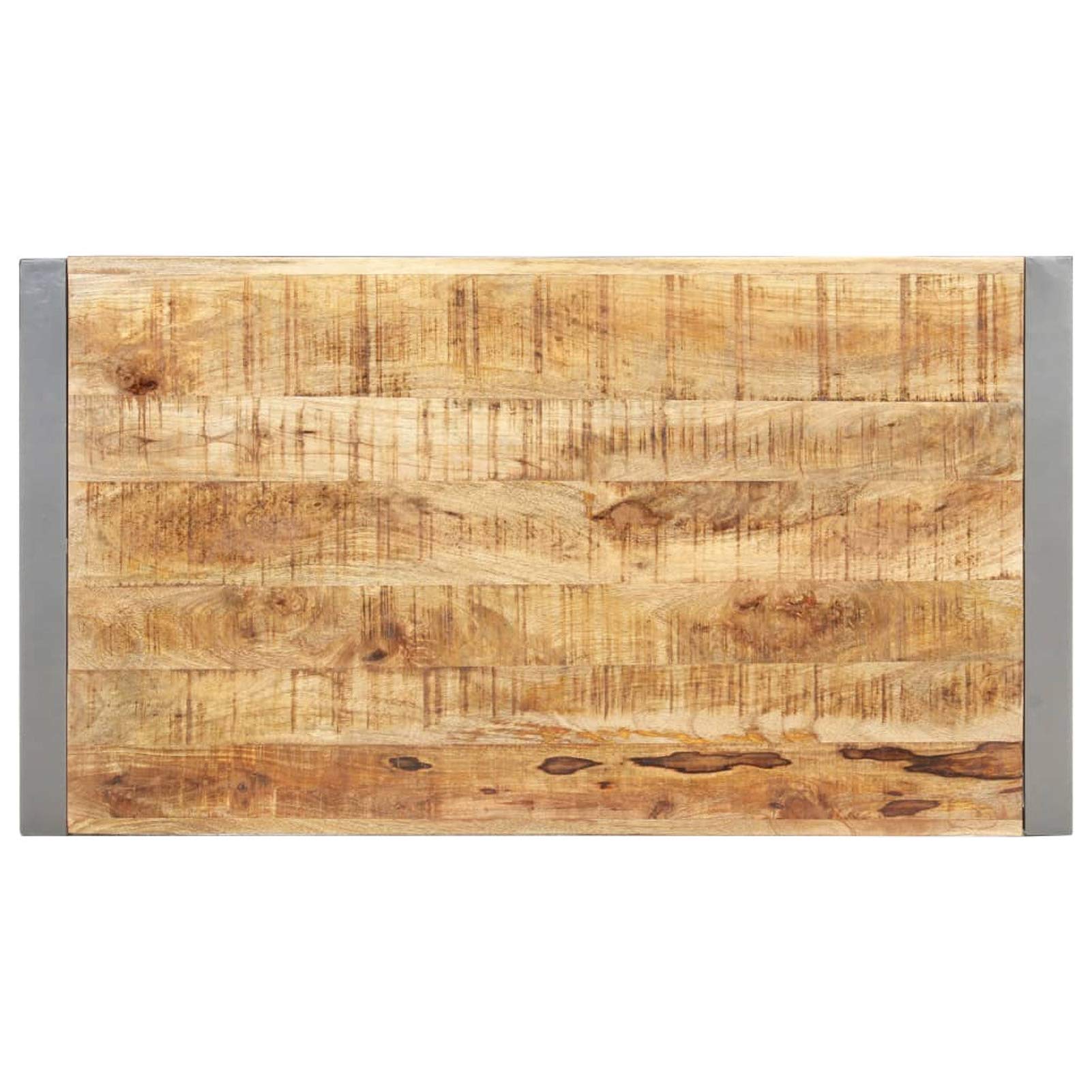 Homgoday Table basse 110 x 60 x 40 cm en bois de manguier brut pour salon, salle de réception d'invités, chambre à coucher et mobilier de bureau