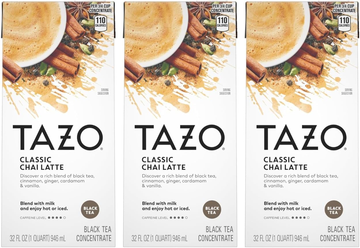 Chai Tea Latte Concentrate, 32 Fl Oz (Pack of 3)