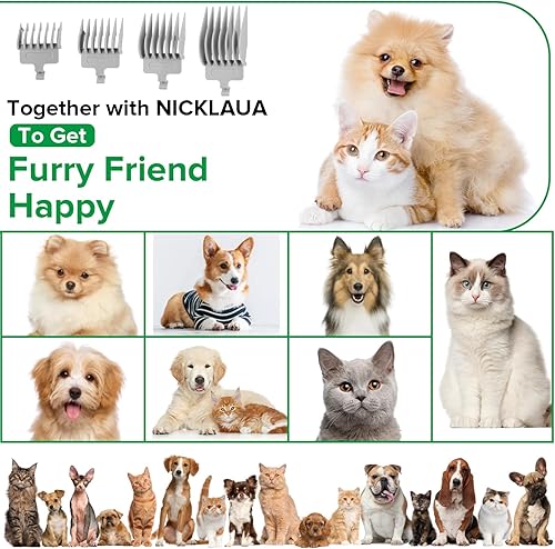 Miniatura 7 de Dog Grooming Kit,5 in 1 Dog Hair Vacuum 99% Pet Hair Suction,Pet Vacuum Groomer with 5 Pet Grooming Tools, 2.5L Dust Cup, 4 Hair Clipper Combs for