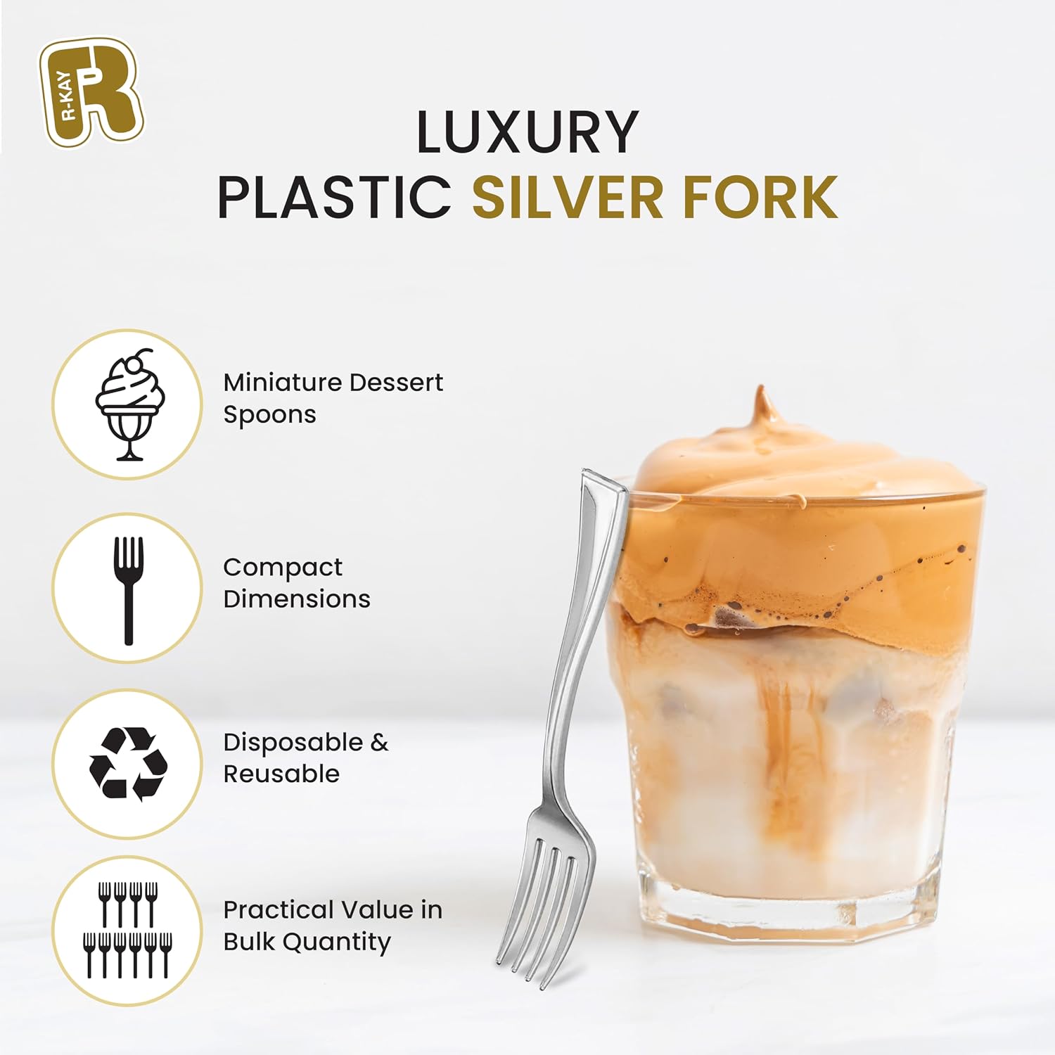 100 Pack Silver Mini Forks - 4 Inch Dessert Forks - Heavy duty Mini Forks For Appetizers, Tastings, Cocktails, Dessert Cups, BPA Free Small Silver Forks