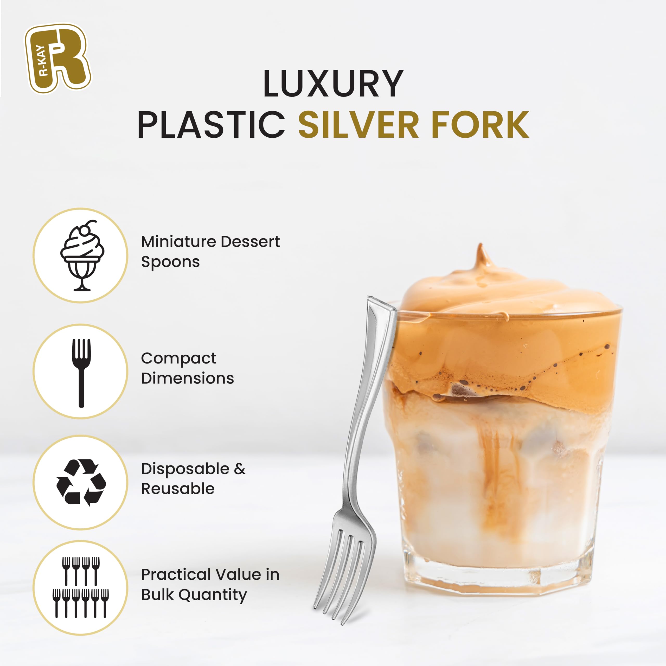 R-kay 10pc Silver Stainless Steel Small Forks — Amazon image 4