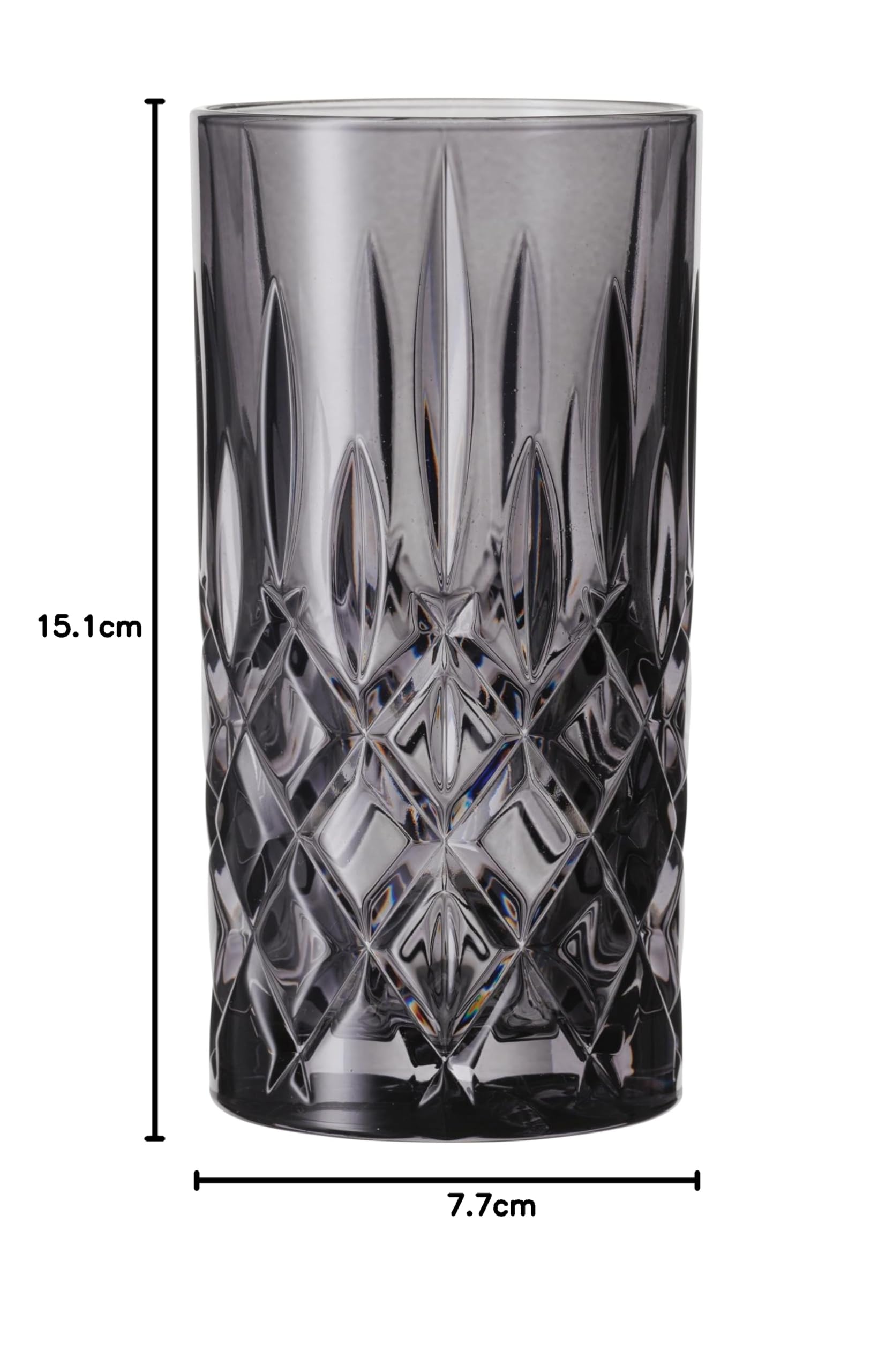 Spiegelau & Nachtmann, 2-częściowy zestaw szklanek do long drinków, szklanki koktajlowe, szkło kryształowe, 395 ml, Smoke, Noblesse 105443