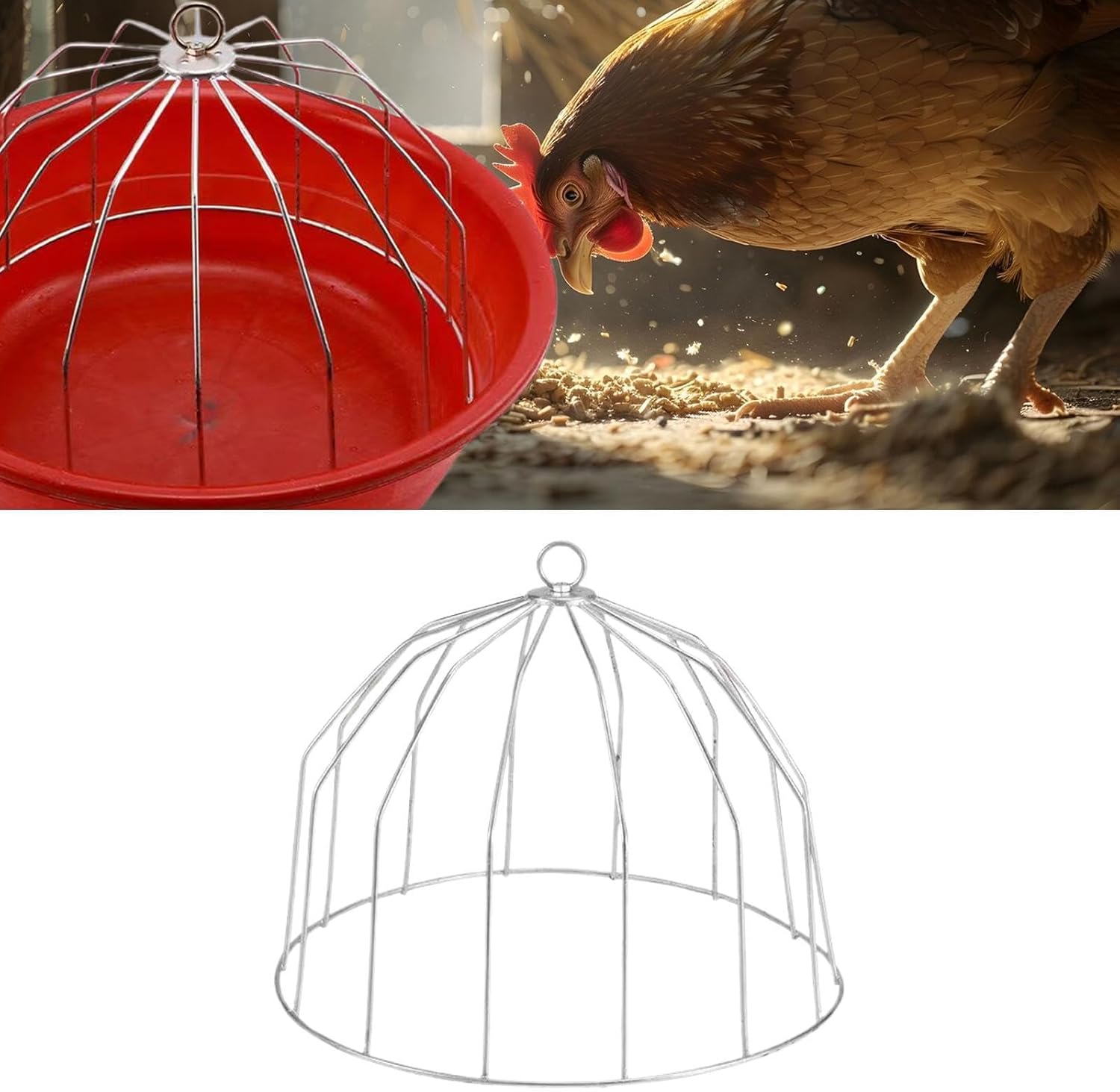 Chicken Feeder Guard Chicks Feeding Tray Guard Versatile Lightweight Easy to Clean Farming Equipment for Feed Trough