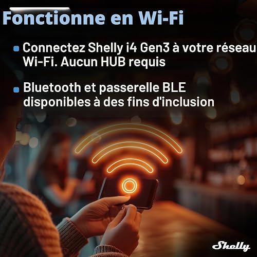 Shelly i4 Gen3, Wi-Fi 4-digit input controller for Shelly Smart Switches, 110-240 V, Home automation, Compatible with Alexa and Google Home, iOS Android, No Hub Required, Remote control, Multi-click - 3