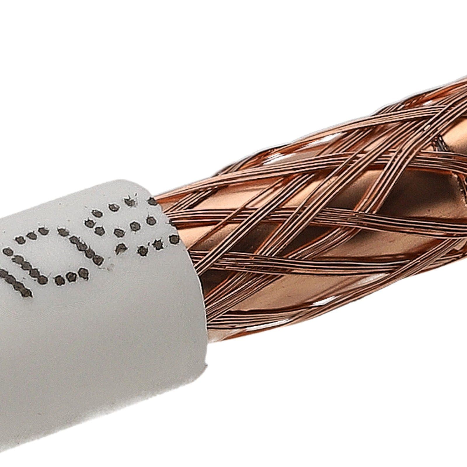kenable Câble Coaxial Satellite TV Numérique 100U OFC Cuivre Mousse PE Écran Alu 75 Ohms 100m Blanc