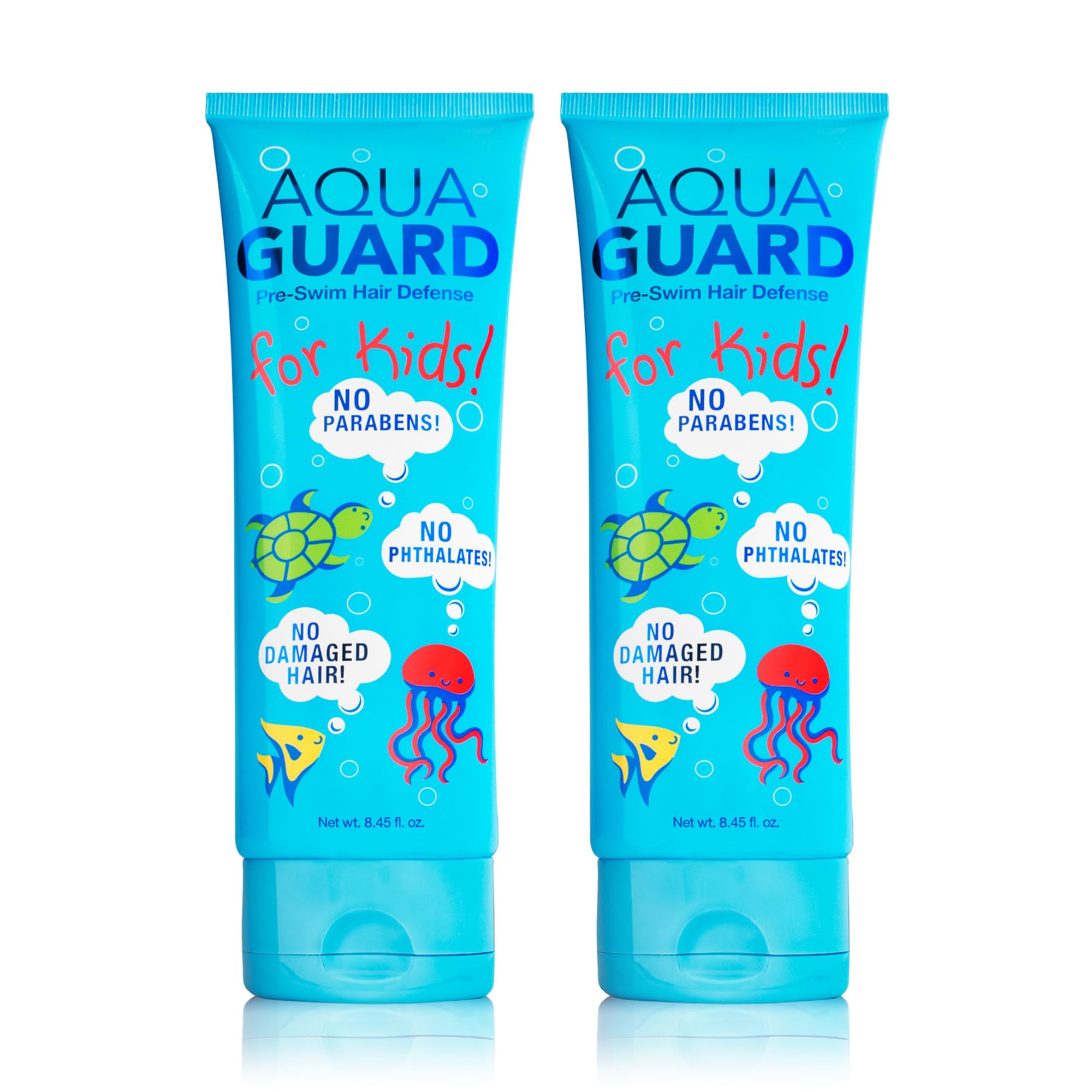 Photo 1 of AQUA GUARD Pre-Swim Hair Defense For Kids | Chlorine Protection + Tangle Control for Pool Days | Made in California | Color Safe, Leaves Hair Smelling Great | 8.45 oz (2-Pack)