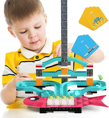 Juguete de mármol para niños pequeños juguete de bloques de construcción para niños y niñas de 4 5 6 7 8 años  años juego de juguetes STEM de