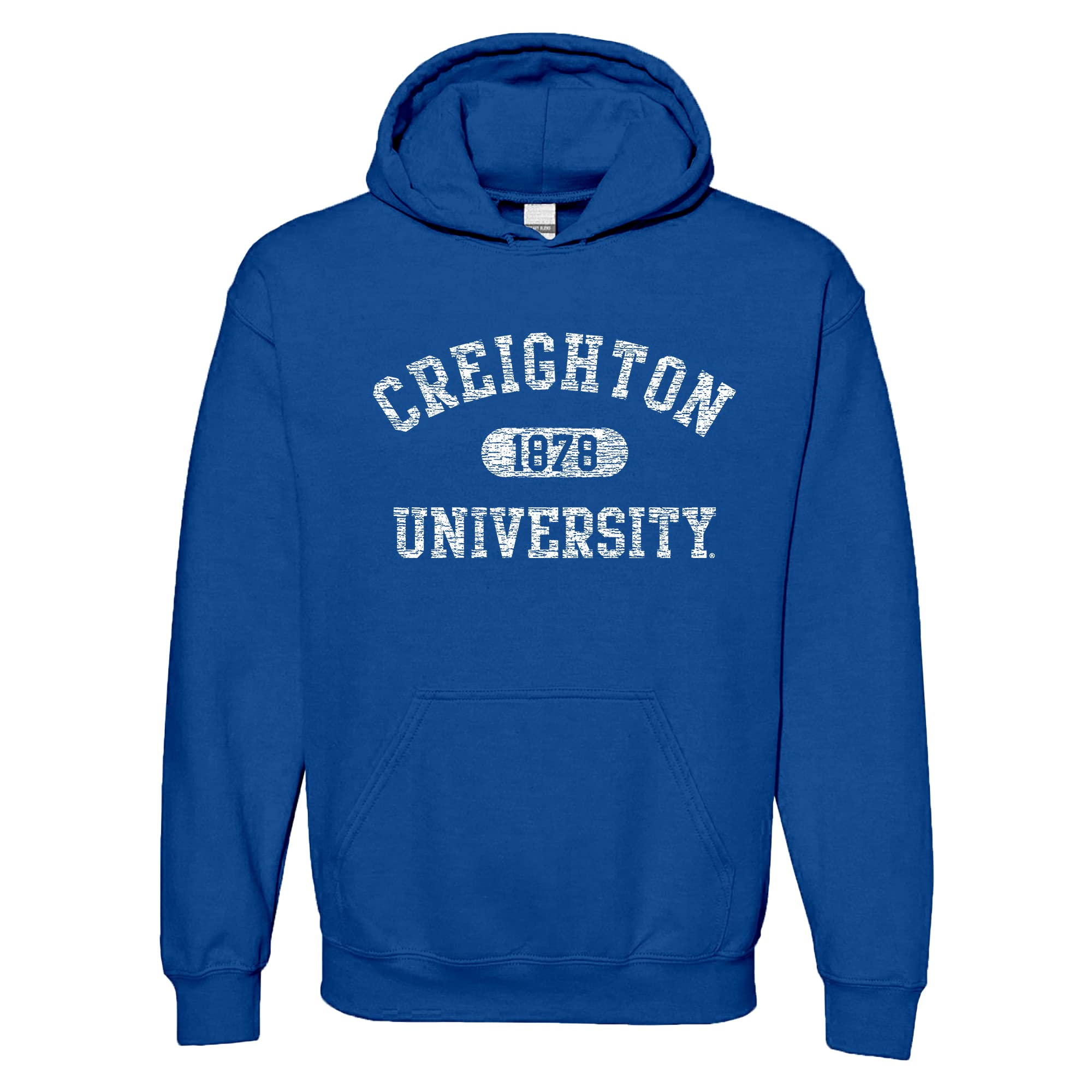 UGP Campus Apparel NCAA Officially licensed College - University Team Color Arch Logo Hoodie, Creighton Bluejays Royal, L โ image 1