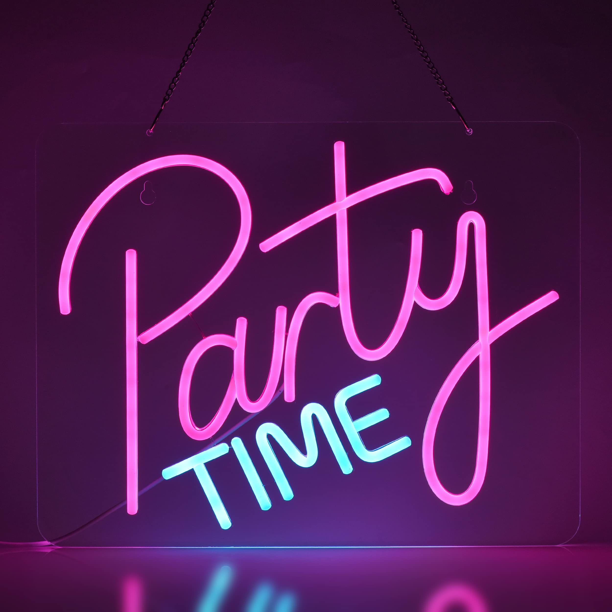 Amazon | JOMOBUTY Party TIMEネオンサイン 多階段調光可 LED
