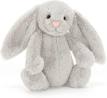 Jellycat Bashful Grey Bunny Stuffed Animal, Medium 12 inches - Rabbit and Bunny Plush Toy - Classic Children's Gift image 6