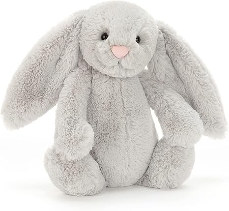 Jellycat Bashful Grey Bunny Stuffed Animal, Medium 12 inches - Rabbit and Bunny Plush Toy - Classic Children's Gift image 4