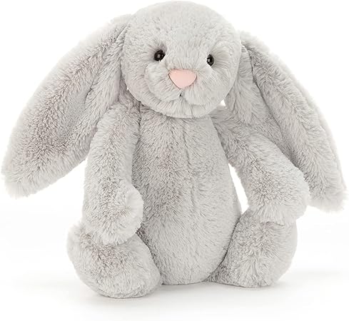 Jellycat Bashful Grey Bunny Stuffed Animal, Medium 12 inches - Rabbit and Bunny Plush Toy - Classic Children's Gift image 5