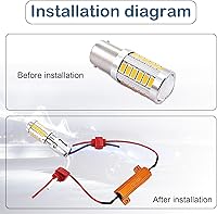 Vista 5 de ZKFAR Pack-2 Resistencias de carga de 50 W y 6 ohmios, resistencias de carga, resistencia de carcasa de aluminio, para bombilla LED fija, señal