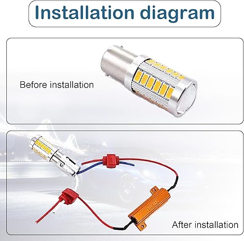 Miniatura 5 de ZKFAR Pack-2 Resistencias de carga de 50 W y 6 ohmios, resistencias de carga, resistencia de carcasa de aluminio, para bombilla LED Fix Fast Hyper