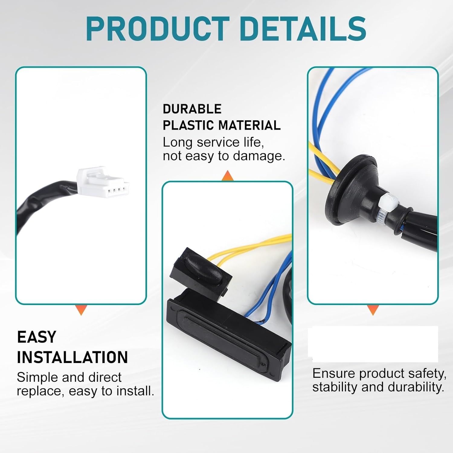 Car Tailgate Switch Trunk Lid Opening Button | Compatible with Nissan Rogue 2.5L 2008-2015 25380-JM00A 25380JM00A Rear Liftgate Switch