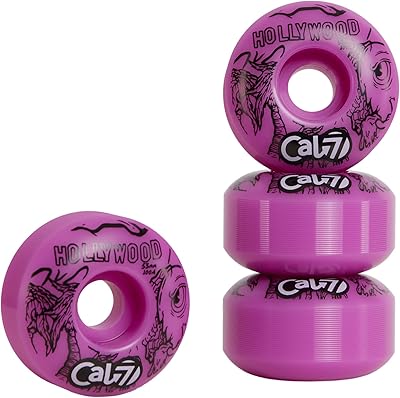 Cal 7 53mm Ice Cream and Taco Skateboard Wheels (Pink Taco Terror)