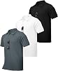 ZITY 3 Pack Mens Polo Shirts Short Sleeve Golf Moisture-Wicking Shirts for Men