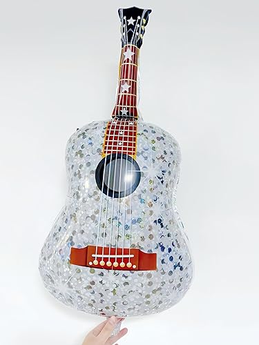 Miniatura 4 de 2 globos gigantes de fiesta de guitarra de 35 pulgadas/decoraciones de fiesta de cumpleaños de guitarra de nota musical/decoraciones de fiesta de
