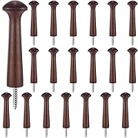 Vista 11 de 10 piezas de clavijas de madera para coctelera con tornillos de 3.62 pulgadas de largo, estantes de madera sin acabar para colgar ropa, sombreros