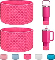 Vista 14 de WK IEASON 2 Piezas Protector de Base Boot para Vaso Stanley Quencher Adventure 40oz y Stanley IceFlow 20oz 30oz, Stealth Landing-2.83 pulgadas