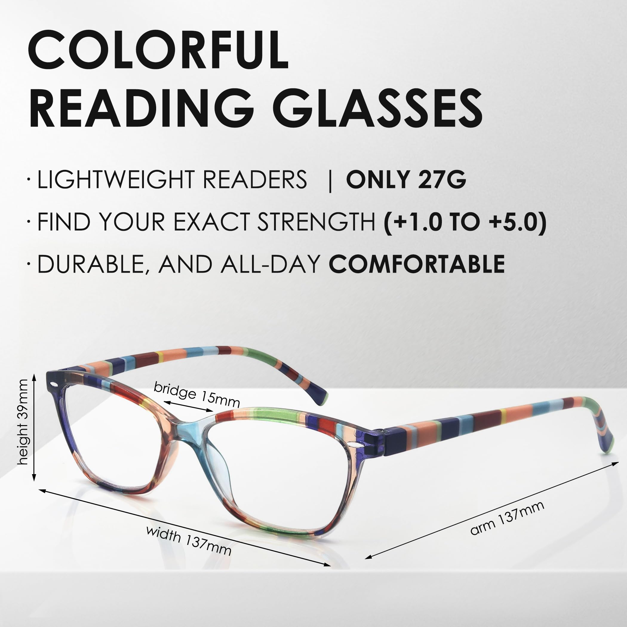 HEEYYOK Un Paquet de 4 Lunettes de Lecture pour Homme et Femme,Lunettes Loupe Leger Durable,Branches a Ressort Confortable,De Couleurs melangees