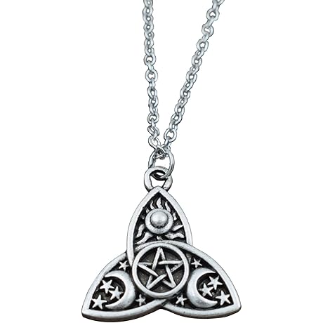 Triple Moon Wiccan Pendant