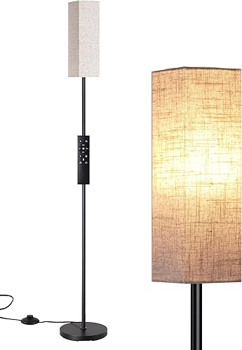 Miniatura 10 de EDISHINE Lámpara de pie moderna de esquina con control remoto, lámpara de lectura minimalista regulable continua, lámpara de poste de 65 pulgadas de