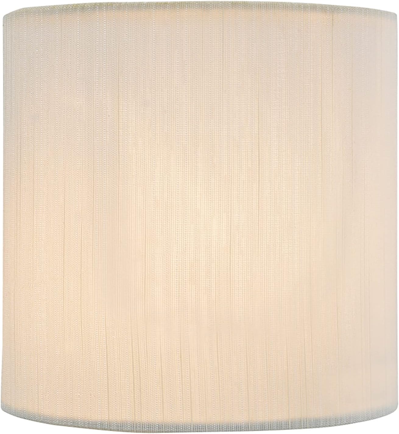 Aspen Creative 31192A Small Hardback Drum Shape Chandelier Clip-On Lamp Shade, Eggshell, 5" Top x 5" Bottom x 5" Height (Pack of 2)