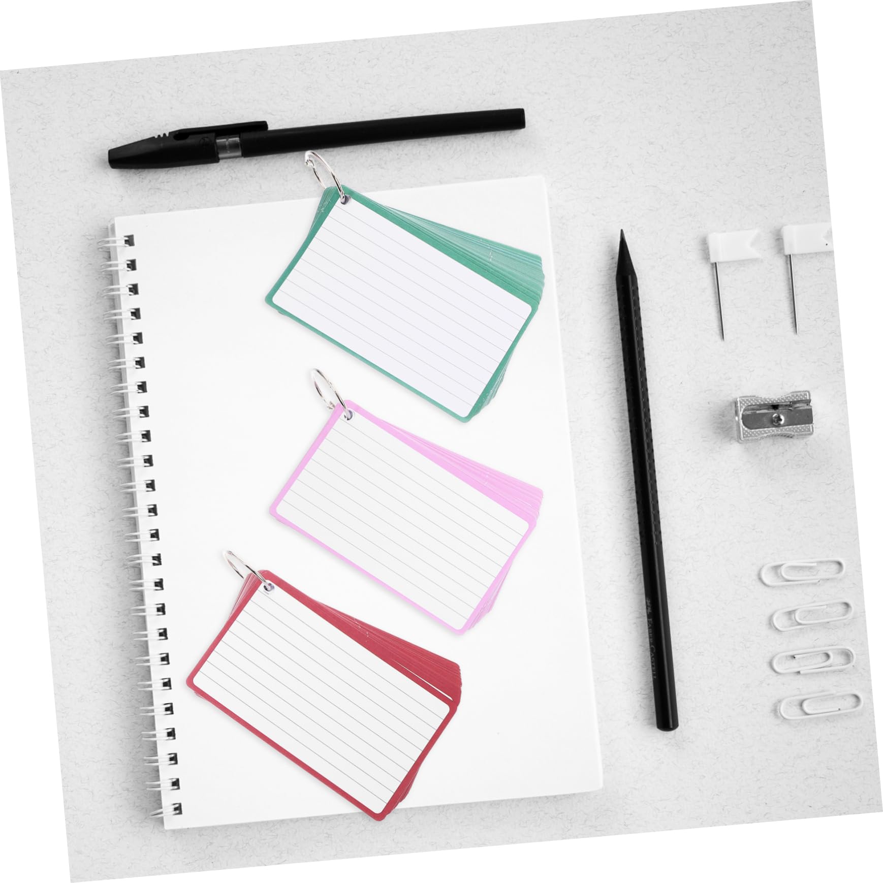 Lot de 6 Mini-blocs-notes Lignés, Fiches Mémo en Papier et Fer, 60 Feuilles par Carnet, Format Compact pour Bureau et Notes Quotidiennes