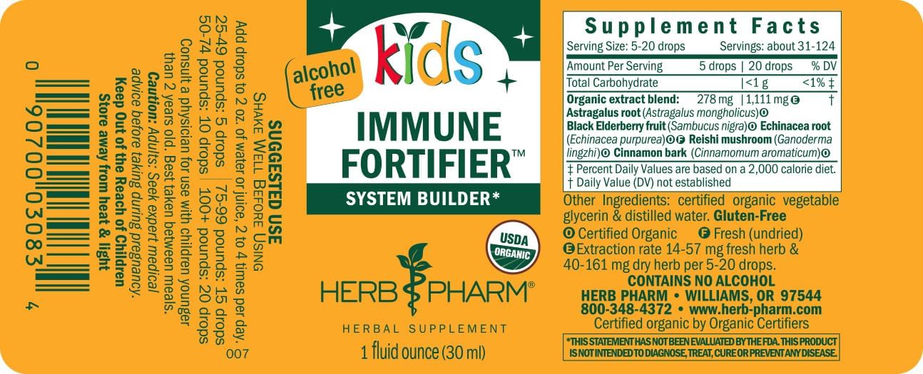 Herb Pharm Kids Certified-Organic Alcohol-Free Immune Fortifier Liquid Herbal Formula, 1 Ounce - Image 9