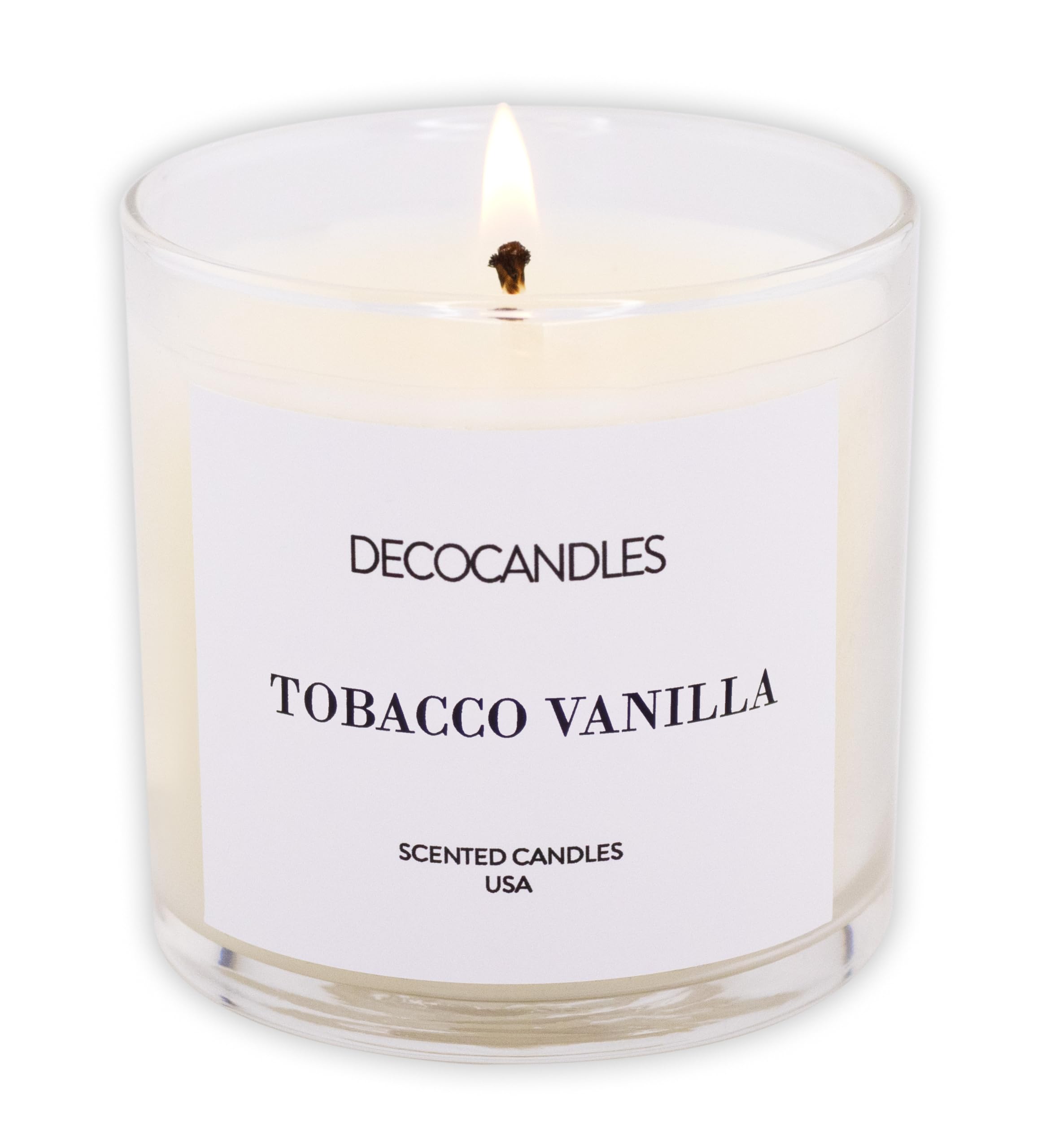 Urban Concepts by DECOCANDLES - Highly Scented Soy Candle - Long Lasting - Hand Poured in USA (6 Oz., Tobacco Vanilla)