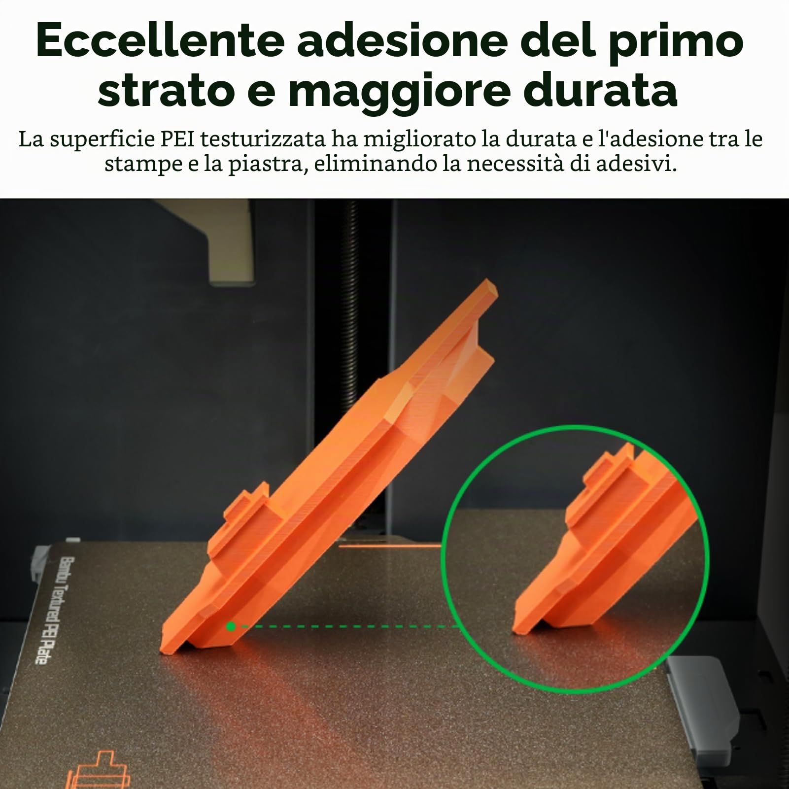 CCTREE Piastra di costruzione PEI testurizzata a doppia faccia originale 257x257MM per Bambu Lab X1C/X1/X1E/P1P/P1S/A1 PEI Lamiera di acciaio per molle rimovibile flessibile Piastra di costruzione