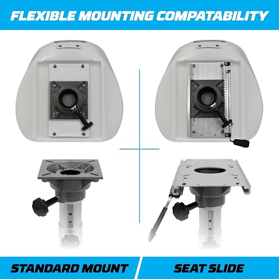 Wise 8WD015-3-710 Standard Compact Pilot Chair with Cushions and Mounting Plate, White