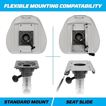 Wise 8WD015-3-710 Standard Compact Pilot Chair with Cushions and Mounting Plate, White