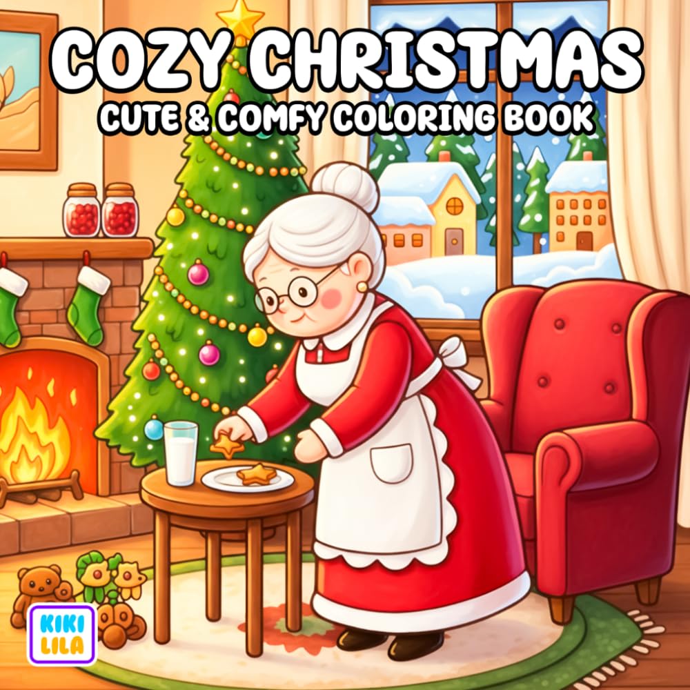 Cozy Christmas Coloring Book: Adorable Winter Scenes with Cute Characters, Cocoa, and Cozy Vibes