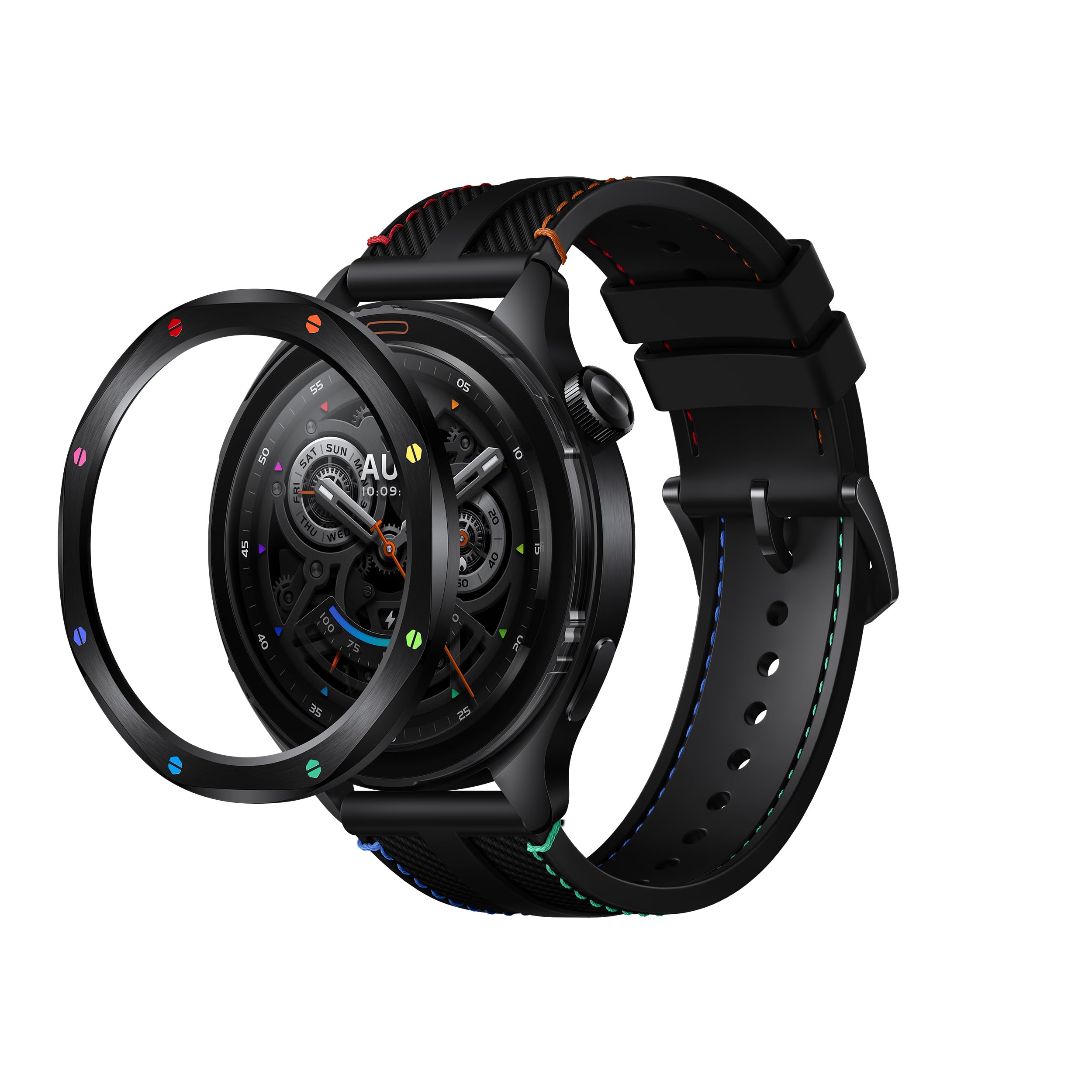 XIAOMI Watch S4 Smartwatch with 1.43-inch OLED Display NFC Bluetooth Calls Gesture Control 150+ Sports Modes 15-Day Battery HyperOS Alexa Model M2425W1 (Rainbown)
