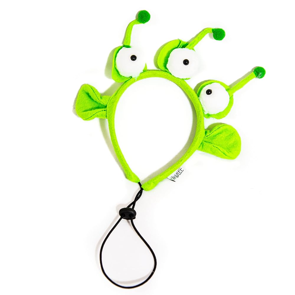 Midlee Lime Alien Dog Headband with Adjustable Strap thumbnail 2