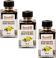 Kit 3 Vidros de Extrato Natural de Baunilha de 30mL cada - Bombay