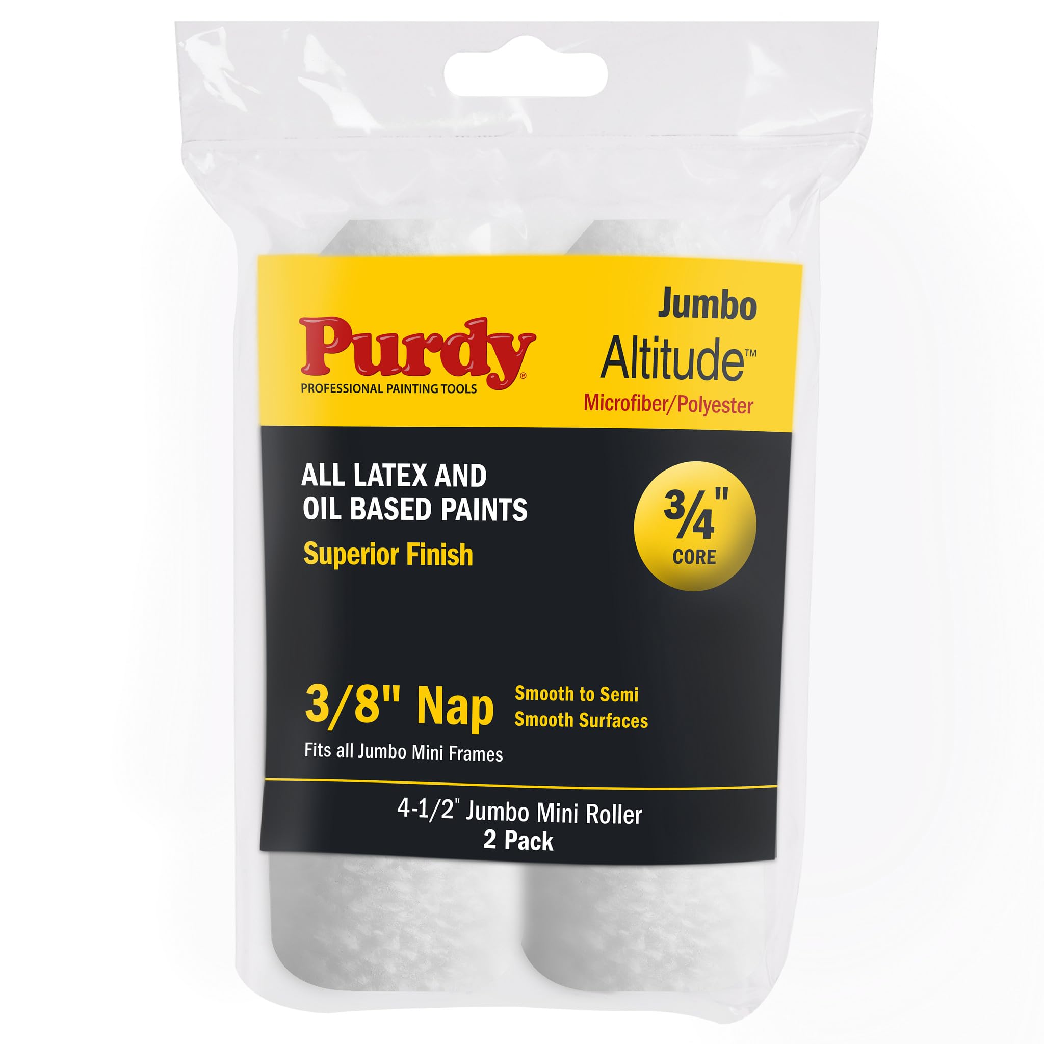 4.5 x 3/8" Altitude Jumbo Mini Roller Sleeve Pack of 2