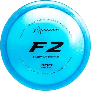 Prodigy Disc 500 F2 | Overstable Disc Golf Fairway Driver | Consistent Stable Flight | Durable 500 Plastic | Comparable to Eagle | Colors May Vary