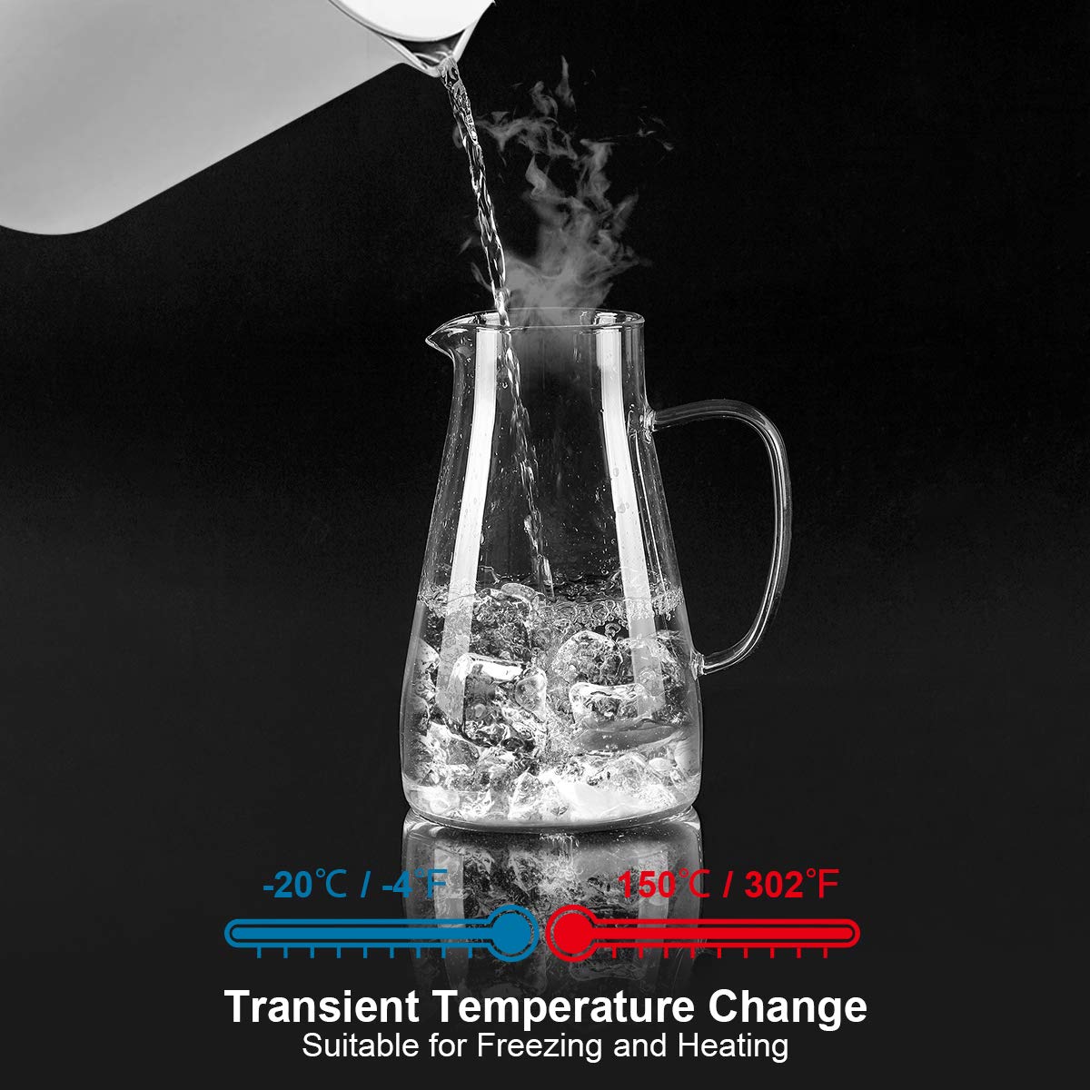 Caraffa In Vetro Wenco 1,25 Lt - Per Tè, Caffè Freddo E Bevande, Con Beccuccio - Foto 8