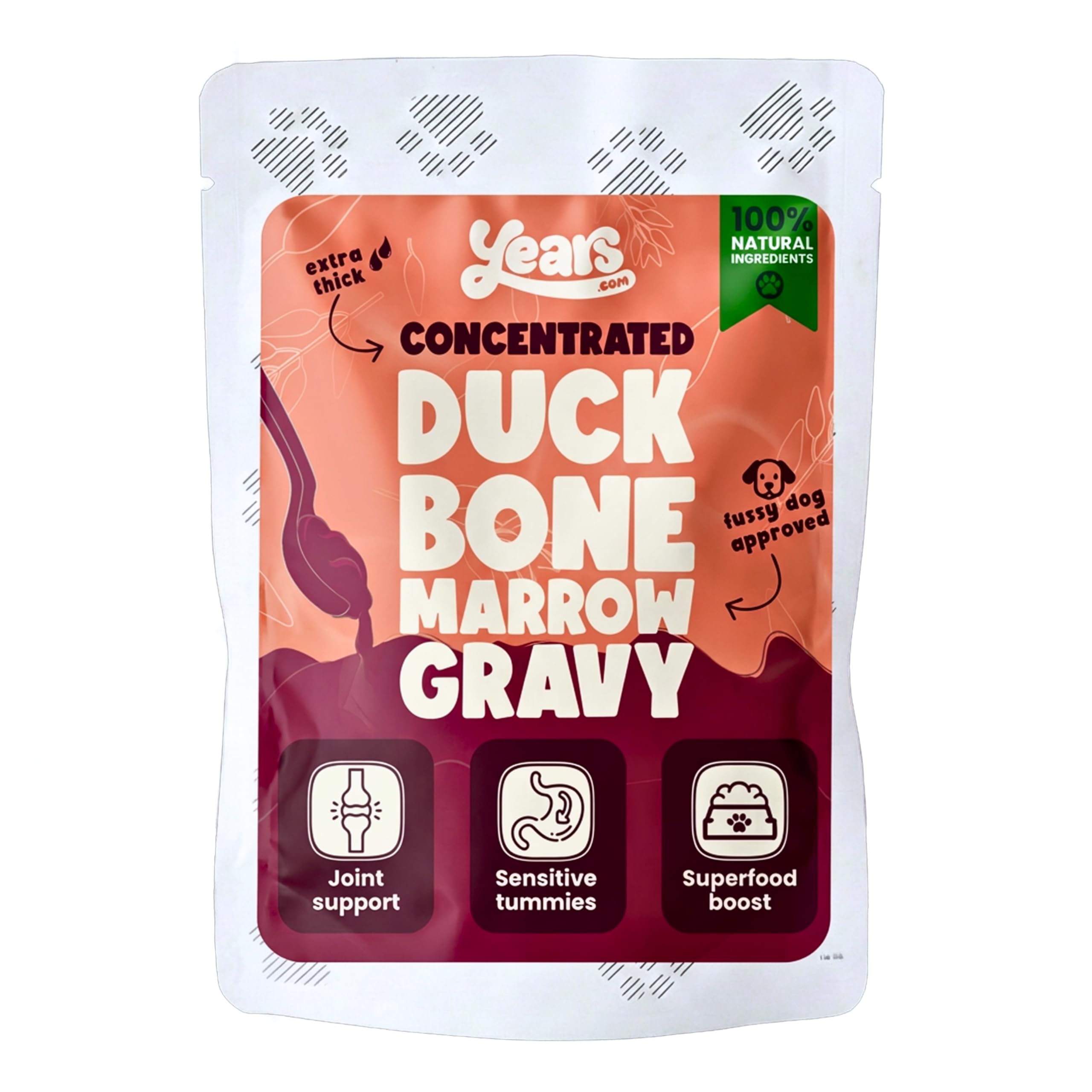 YEARS Organic Duck Gravy Dog Food Topper | Liquid Concentrate Bone Broth for Dogs | Collagen for Joint Support, Gut Health & Sensitive Tummies - 100ml โ image 1