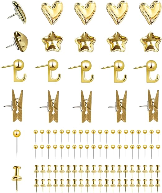 Push Pin Keys Amazon.com: KEYDUACU 150 Pcs Gold Push Pins Set, Metal Thumb Tacks ...