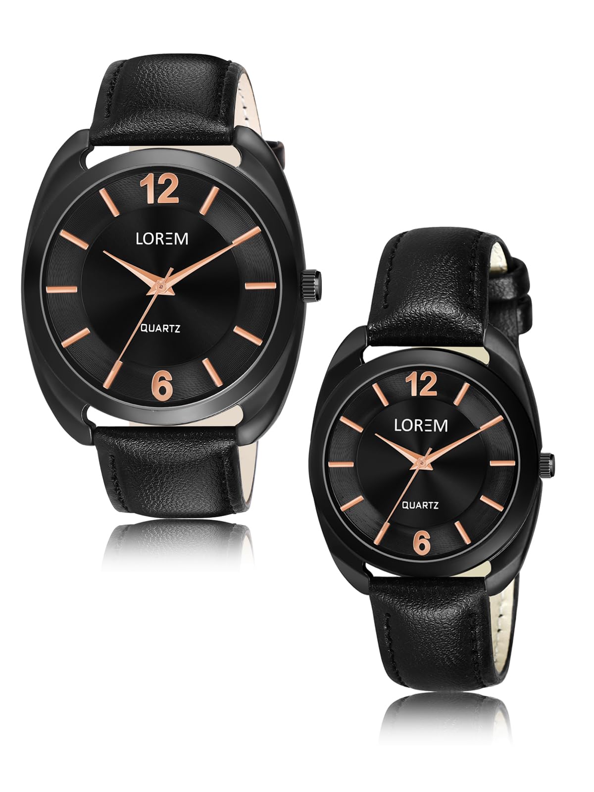 DAINTY Lorem Black Stylish Dial Analog Watch for Lovely Couple LR75-LR322-A
