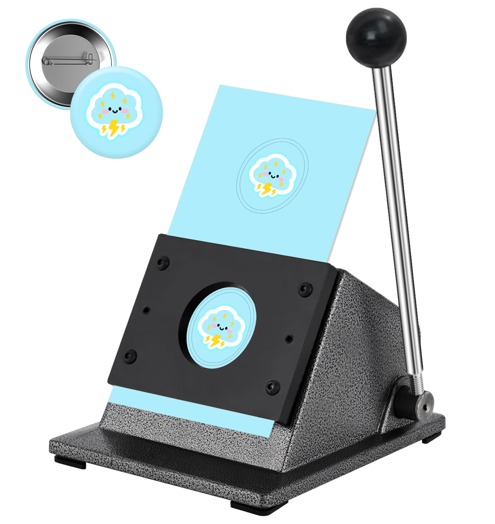 YUCHENGTECH 1.26"/32mm Button Paper Cutter 1.73"/44mm Circle Cutter Paper Puncher Graphic Punch Die Cutters Heavy-Duty Circle Cutter Punch for Scrap Paper Films Cardboard Photo Paper(for 32mm Buttons)