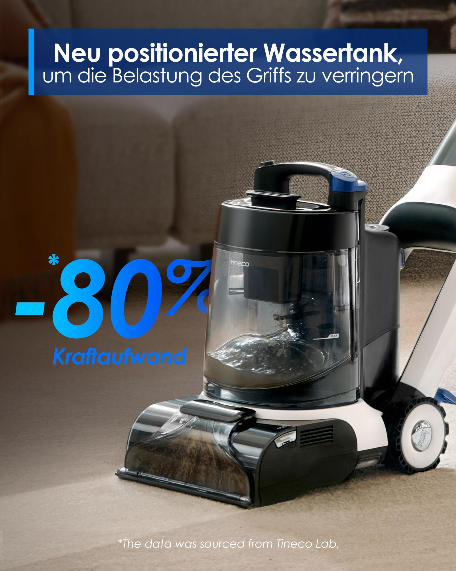 Tineco CARPET ONE Cruiser Teppichreiniger Nasssauger, Smartes Polsterreiniger Waschsauger mit 3-Stufen SmoothPower, DualCore Trocknung, FlashDry Selbstreinigung, iLoop Sensor