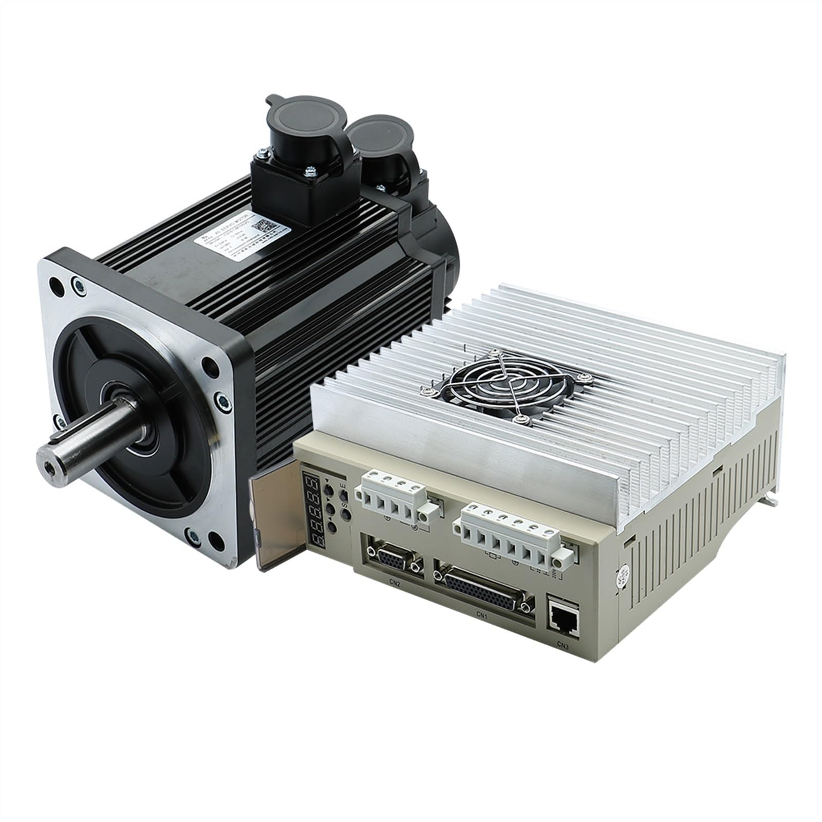 Silnik krokowy, Silnik serwo AC 2,6KW 130ST-M10025 10N.m 2500 obr./min 2600W 220 380 Silnik jednofazowy dopasowany sterownik T3L-L30F-GABF do CNC(With Brake 220)