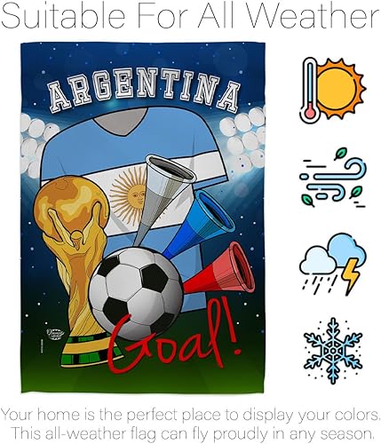 Miniatura 6 de Bandera de fútbol de Argentina para jardín, juego deportivo, portería, fútbol, entretenimiento, actividad física, decoración de casa, cartel de